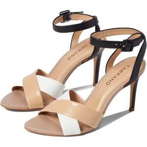 Carrano Amara Leather Sandal nude/black/white 10